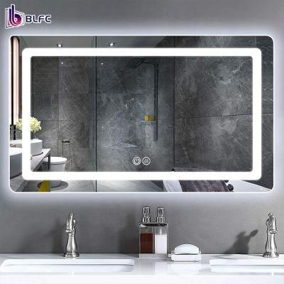 2022 Hot Sale Back Light Glass Home Decoration Salon Furniture LED Bathroom Mirror with Anti-Fog Function