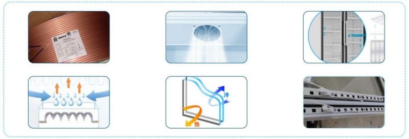 Supermarket Beverage Showcase Glass Two-Door Vertical Chiller Chinese Manufacturer Factory Price