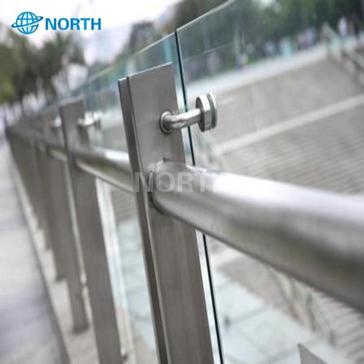 Aluminum Standoff Railing Glass System Stainless Steel Balustrade Glass System