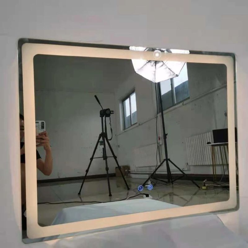 Wall-Mounted Bathroom Mirror with Light, Simple Bathroom LED Makeup Mirror 0673