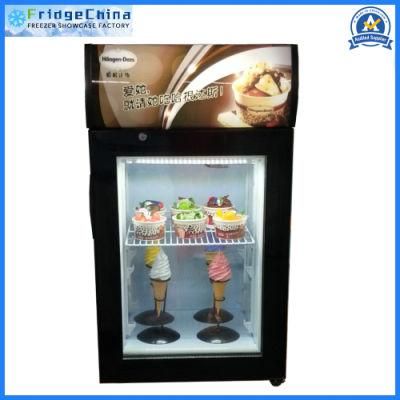 Gelato Ice Cream Display Freezing Showcase with LED Lighting