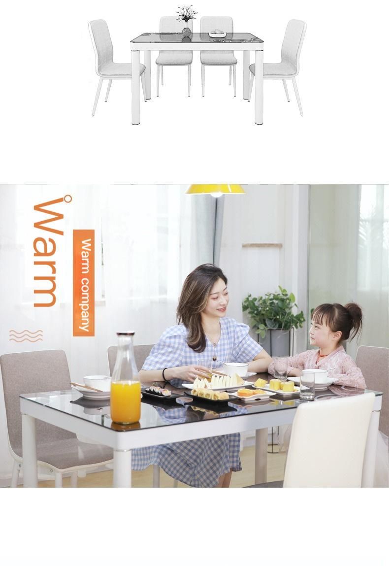 Small Apartment Dining Table 4-6people Rectangular Dining Table