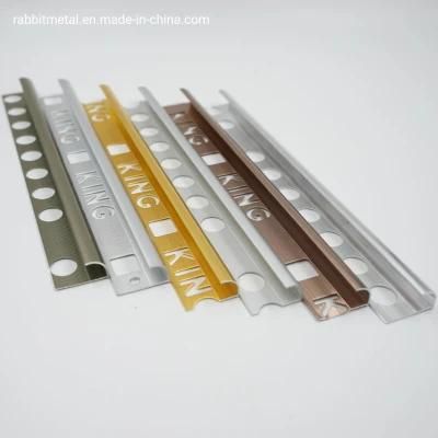 Decorative Metal Bullnose Profile Wall Ceramic Tile Outside Corner Edge Aluminium Tile Edging Outside Corner