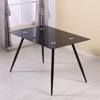 Modern Furniture Home Dining Table Set European Modern Tempered Glass Dining Table with High Quality