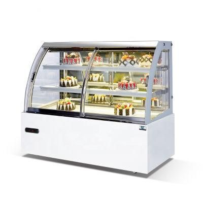 Economic Type Curved Glass Vertical Cake Display Refrigerator Pie Chiller Desert Showcase Cake Display Fridge