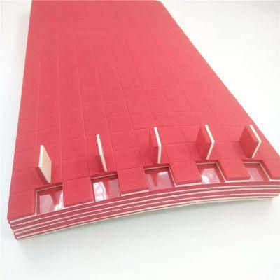 Cling Foam of Glass Separator EVA Rubber Spacers 18*18*3+1mm Red Rubber on Sheets