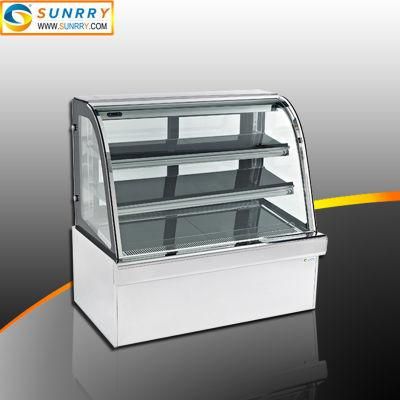 Single Temperature Refrigerated Cake Display Showcase for Bread and Cake Shop