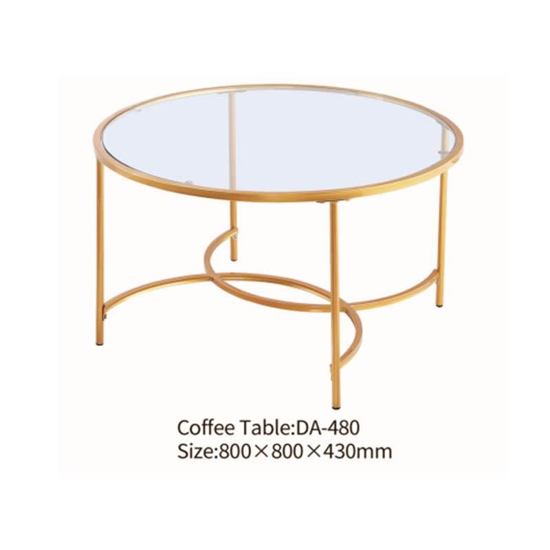 Elegant Stainless Glass Top Coffee Table / Center Table Design