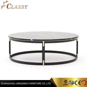 Modern Round Coffee Table for Home Furniture with Marble Top