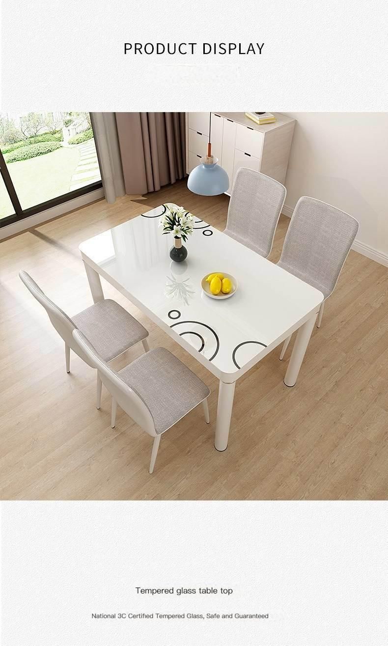 Small Apartment Dining Table 4-6people Rectangular Dining Table