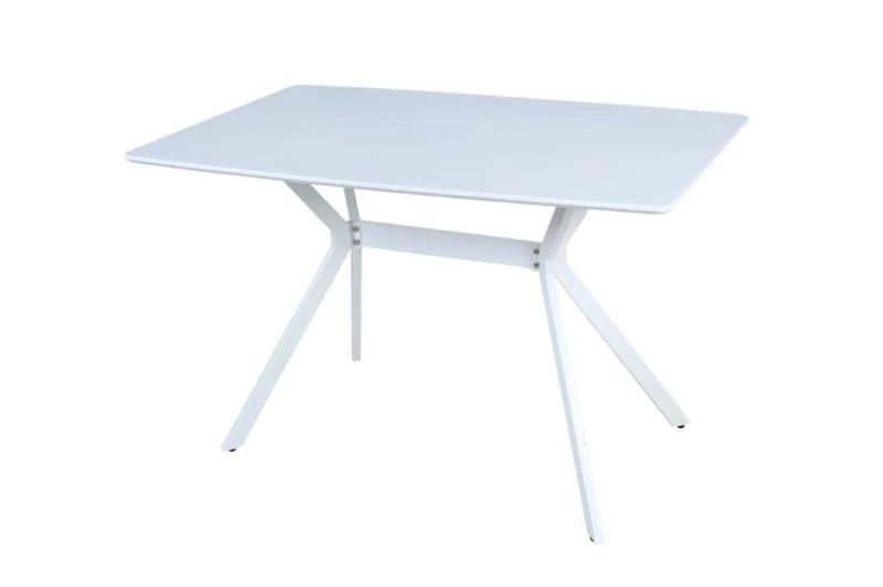 Hot Sell MDF Table Top Dining Table with Coated Steel Tube Leg