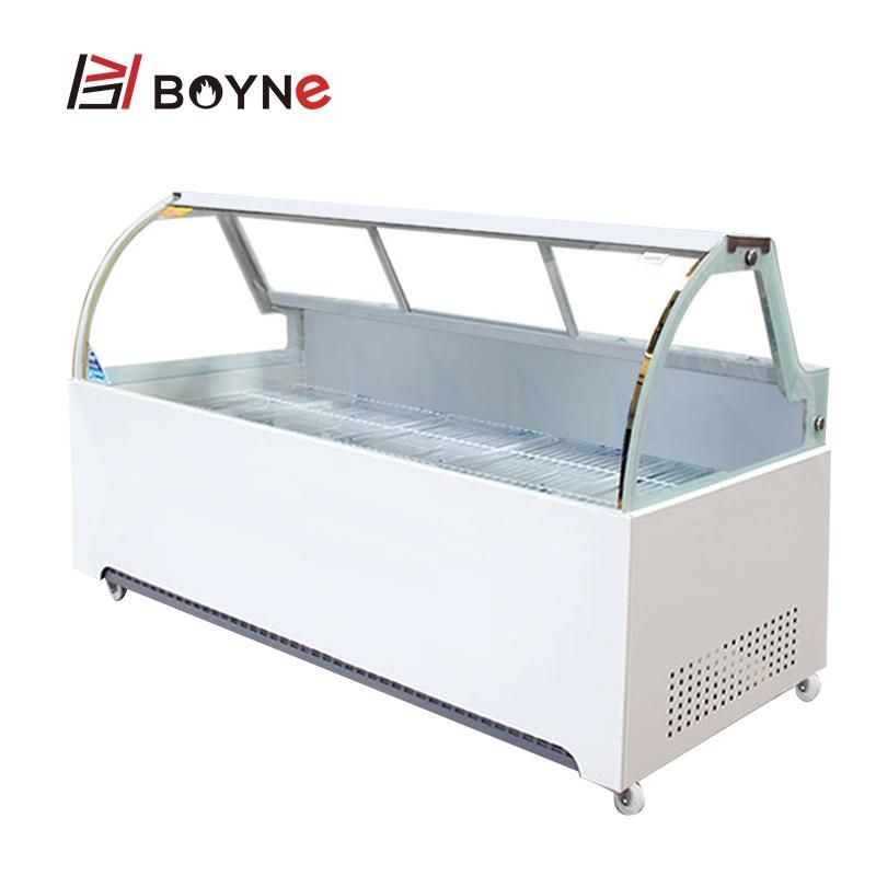 Commercial Glass Sliding Door Food Chiller Showcase