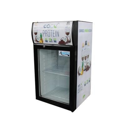 Hot Selling Mini Cooler Counter Top Glass Door Display Chiller Showcase Sc-25L