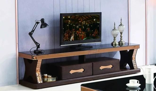 Modern European Style Home Furniture Direct Sell Custom Brown Coffee Table Luxury TV Stand with 4 Legs