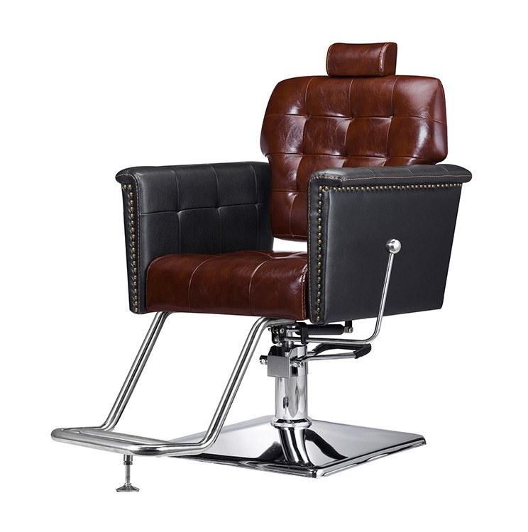 Hl-1178 Salon Barber Chair for Man or Woman with Stainless Steel Armrest and Aluminum Pedal