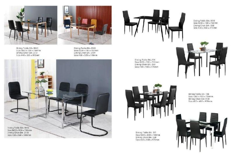 Wholesale Dining Tables and Chairs Set for Dining Room Modern Tempered Glass Extending Square Dining Table Set 4 Chairs