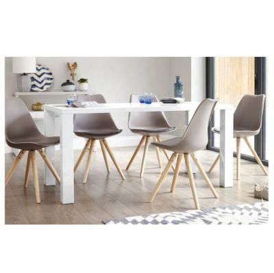 Home Use Dining Room Tables Mhna008 Square White Glossy Dining Table Set