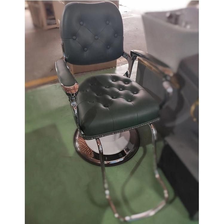 Hl-7269 Salon Barber Chair for Man or Woman with Stainless Steel Armrest and Aluminum Pedal