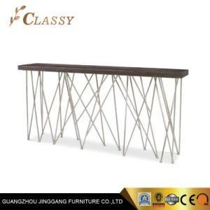 Oak Top Console Table for Hotel Hallway or TV Wall Decoration