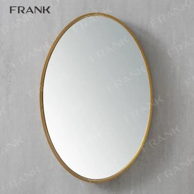 Stringy Golden Frame Bathroom Mirror Glass Wall Hung Glass