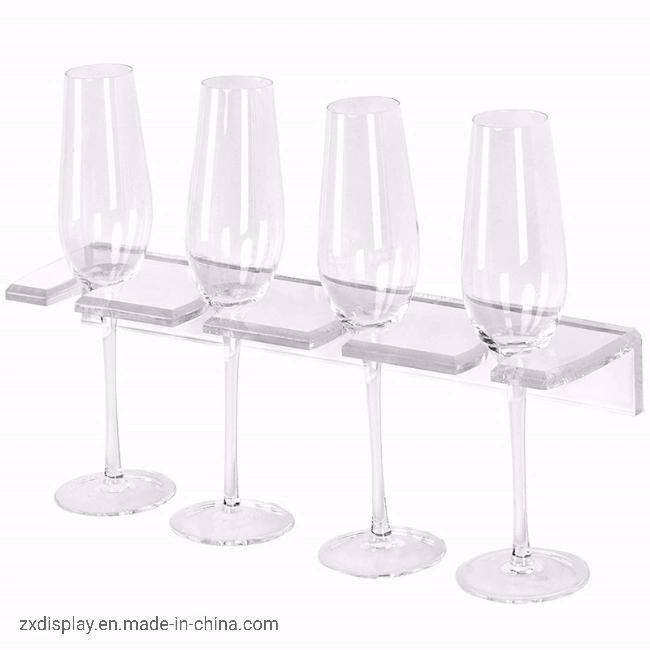 Transparent Acrylic Wall Mount Wineglass Holder Shelf