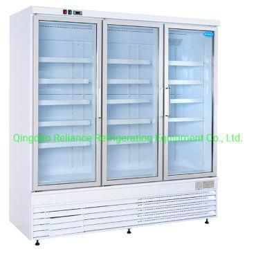Air Cooling Upright Glass Door Display Display Chiller Showcase