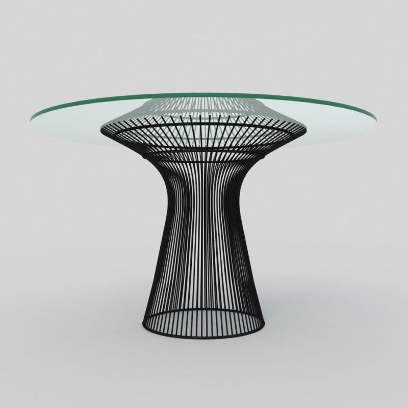 Black Wire Steel Frame Dining Table