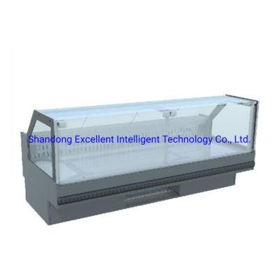 Supermarket Food Meat Display Cooler Flip-up Glass Door Display Deli Cabinet Refrigerator Showcase