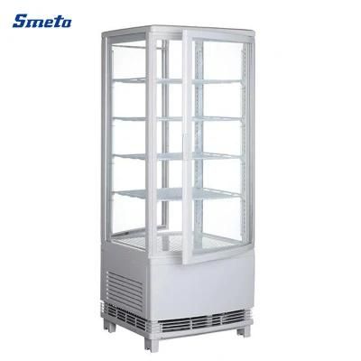 Smeta 86L 2 Door Countertop Curved Glass Displays Showcase