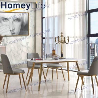 Private Exclusive Design Modern Dining Furniture Glass Table Marble Dining Table