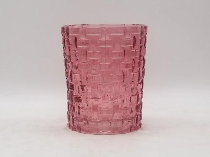Elegant Glass Candle Holder with Various Customized Colors