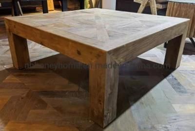 Full Recycle Elm Rectangular Living Room Coffee Table