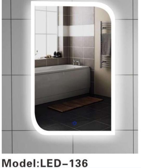 Double Super White Silver Glass Gless LED Bathroom Smart Mirror