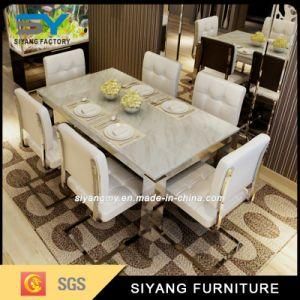 Stainless Steel Furniture Dining Table Set Square Dinner Table