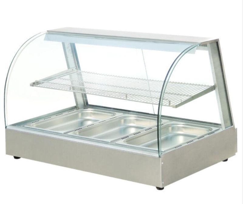 Glass Desk Top Warm Display Showcase Heated Display Cabinet/Heating Glass Display Cabinet Warmer Showcase