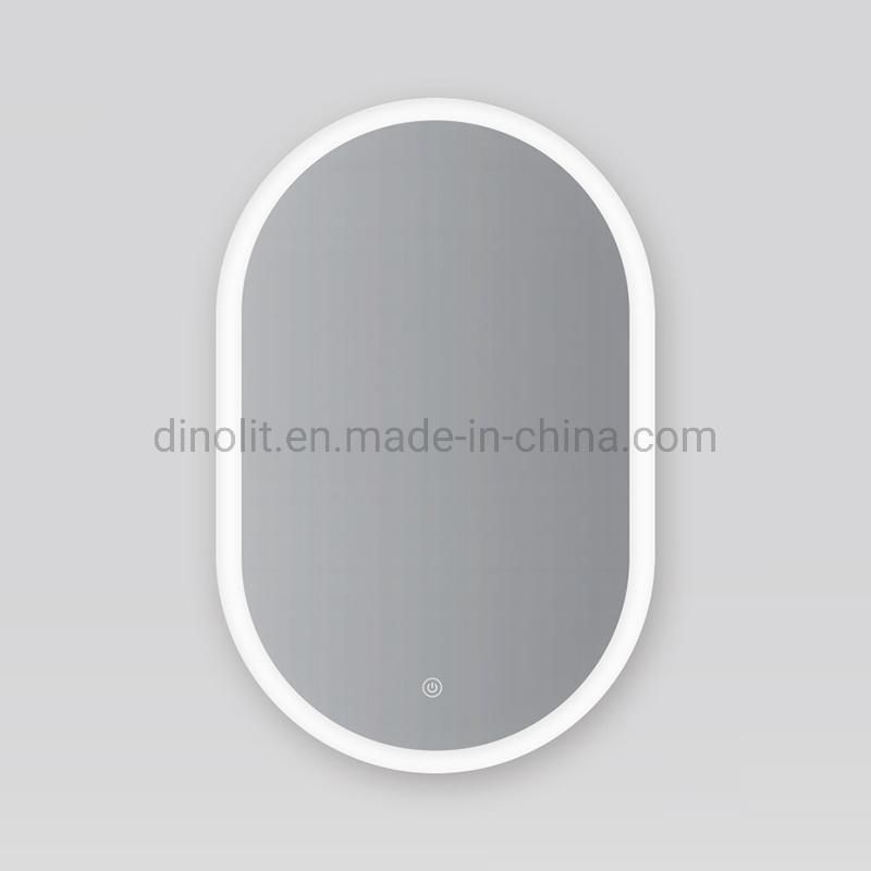 Magic Smart Oval Round Illuminated Mirror Light Touch Switch IP44 Furniture Anti-Fog