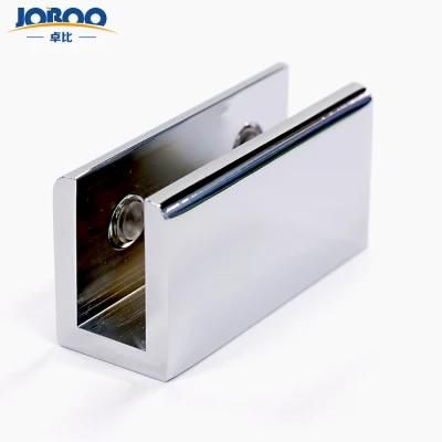 Best Selling Customized Square Brass Bathroom Shower Glass Door Shelf Clamp Clip