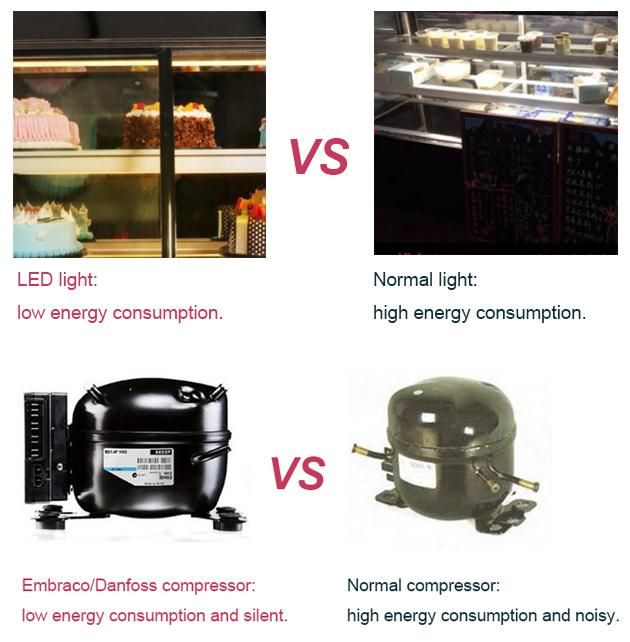 CE Approved Glass Door Cake Refrigeration Cabinet for Cake Shop (NW-G706A)