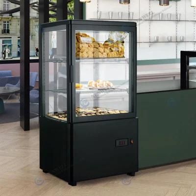 Bakery Shop Small Vertical Cooling Pastry Display Unit and Ice Cake Glass Counter Price for Sale