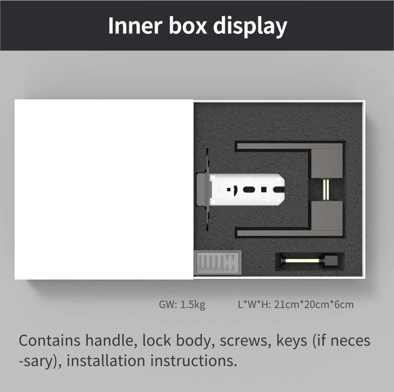 Indoor Bedroom Room Door Handle Lock General Type Simple Silent Large Solid Wood Zinc Door Lock