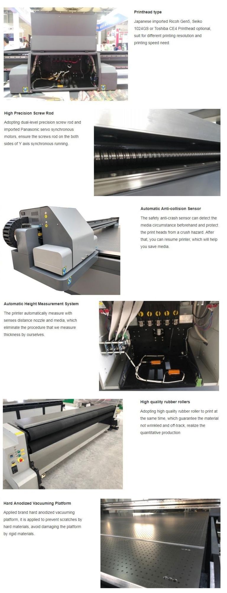 Ntek 2513L 3D Flatbed Factory Industrial UV Printer
