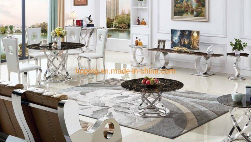 Wedding Chair Cake Table Modern Pearl White Four 6-Seat Marble Top Dining Table 1.2 M