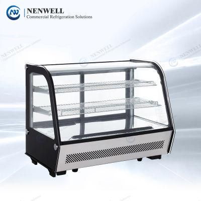 Commercial Cake and Pastry Glass Chiller Display Refrigerated Cooling Cake Fridge / Cooler / Showcases for Bakery Shop (NW-RTW160L)