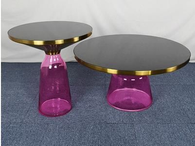 Luxury Furniture Yellow Glass Coffee Table