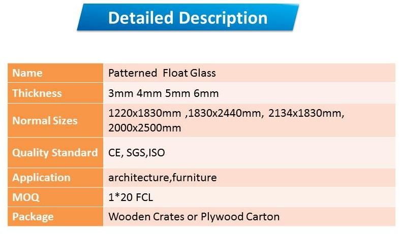 Clear Tinted Acid Etched Patterned Laminated Tempered Glass
