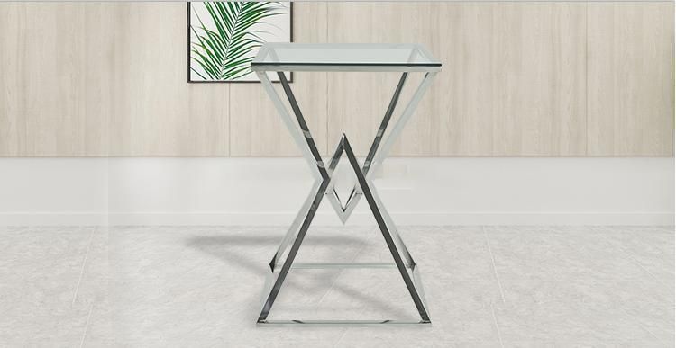 Wholesale Bar Table with Tempered Glass Top for Wedding Furniture