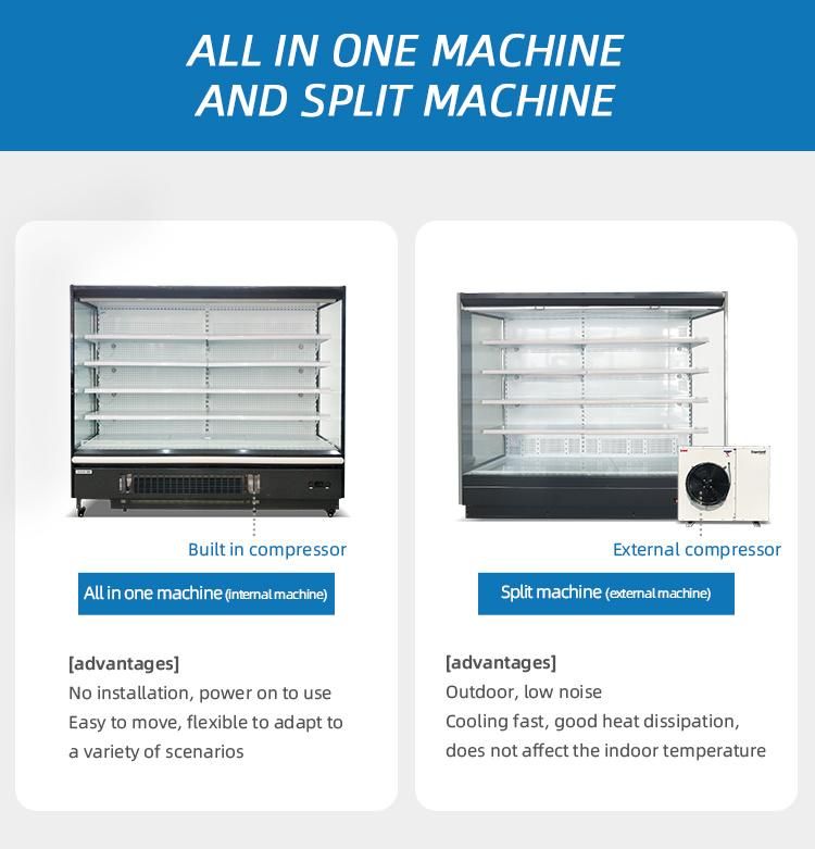 Glass Door Beverage Display Vertical Showcase for Supermarket