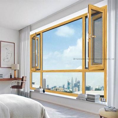 Double Tempered Glass Thermal Break Aluminum Sound Resistance Casement Window