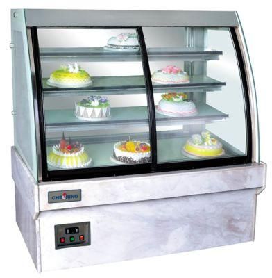 Commercial Bakery Display Cabinet Chest Cake Refrigerator Showcase Counter Top Glass Cake Display