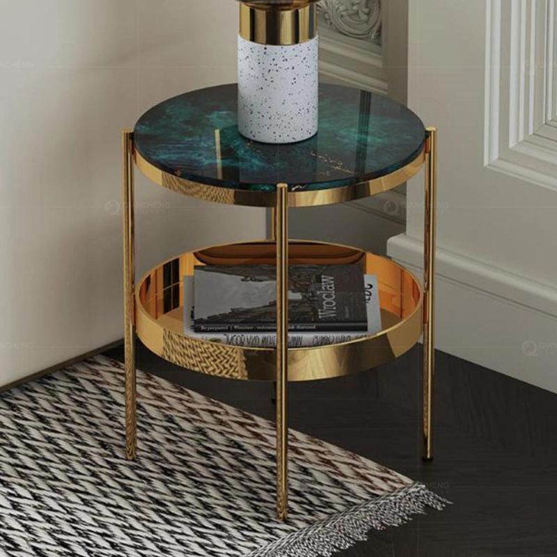 Creative Design Contemporary Coffee Table Color Pattern Fiberglass Small Side Table